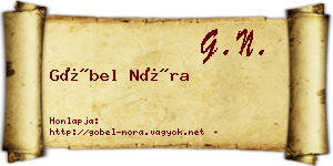 Göbel Nóra névjegykártya