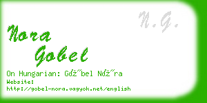 nora gobel business card